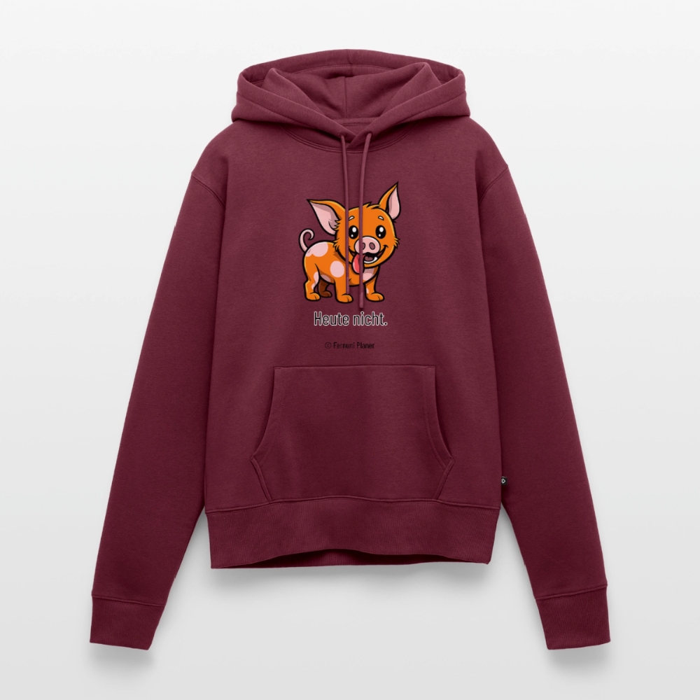 Unisex Hoodie Schweinehund Heute nicht - Burgunderrot