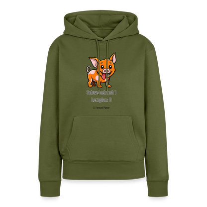 Frauen Premium Hoodie Schweinehund:1 Lernplan:0 - Khaki