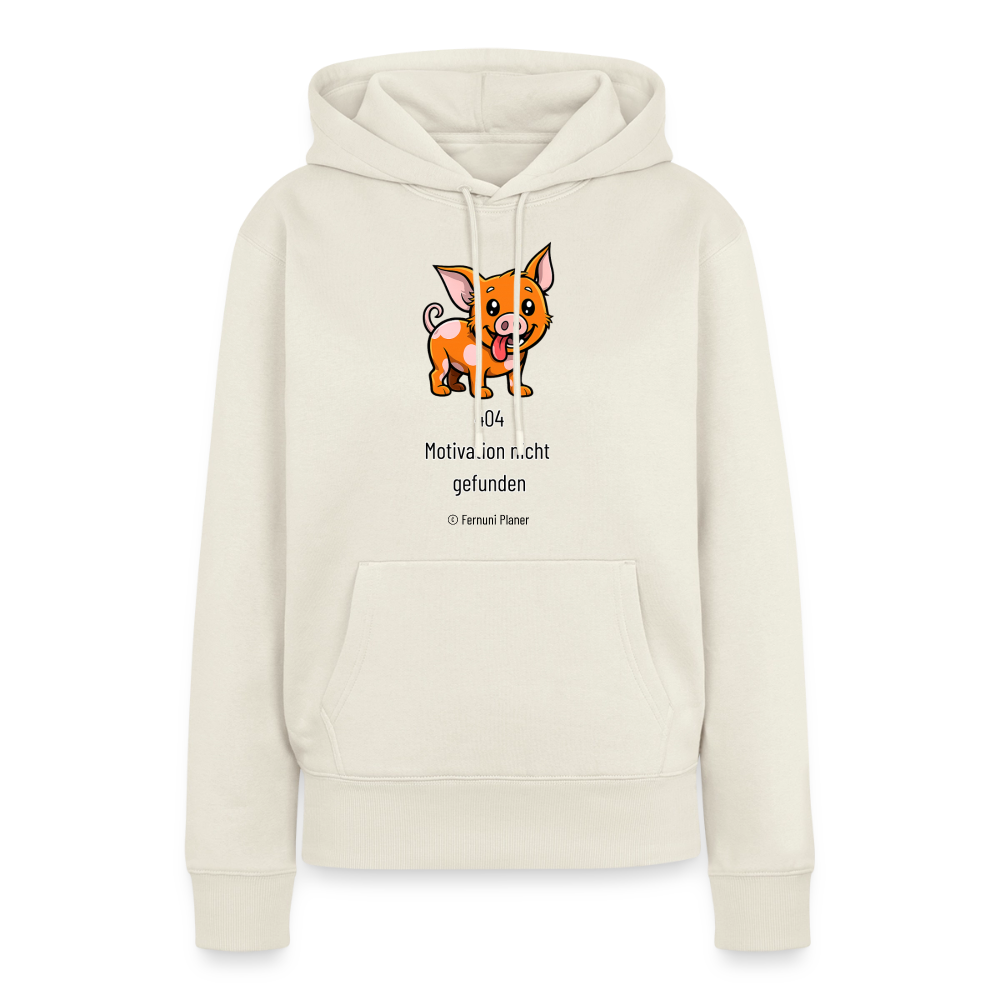 Frauen Premium Hoodie Schweinehund 404 - Naturweiß