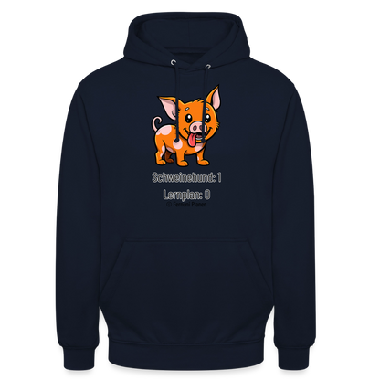 Unisex Hoodie Schweinehund:1 Lernplan:0 - Navy