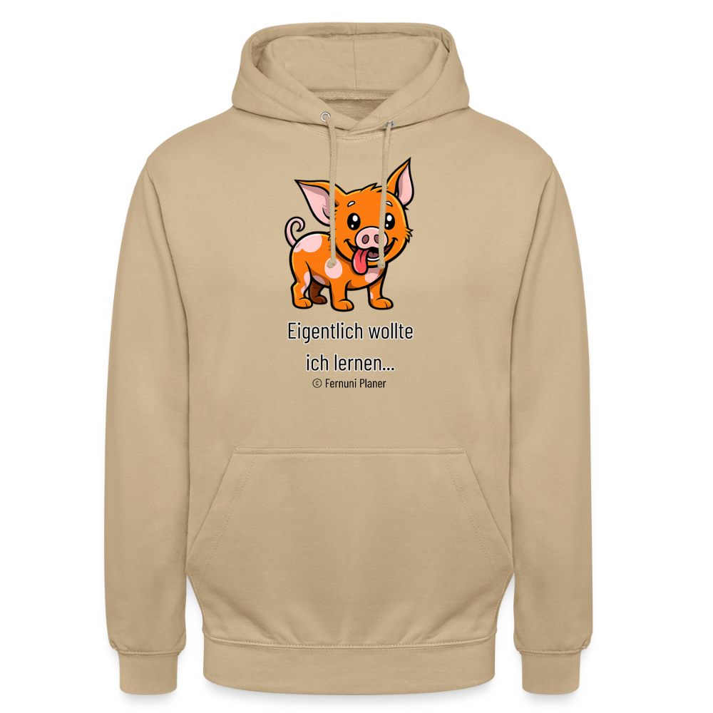 Unisex Hoodie Schweinehund Eigentlich - Beige