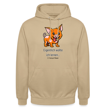 Unisex Hoodie Schweinehund Eigentlich - Beige