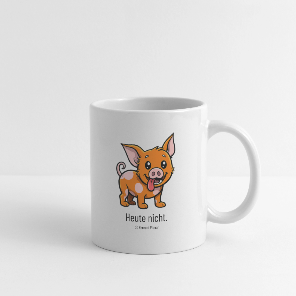 Tasse Schweinehund Heute nicht - Weiß