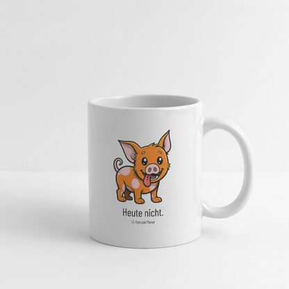Tasse Schweinehund Heute nicht - Weiß