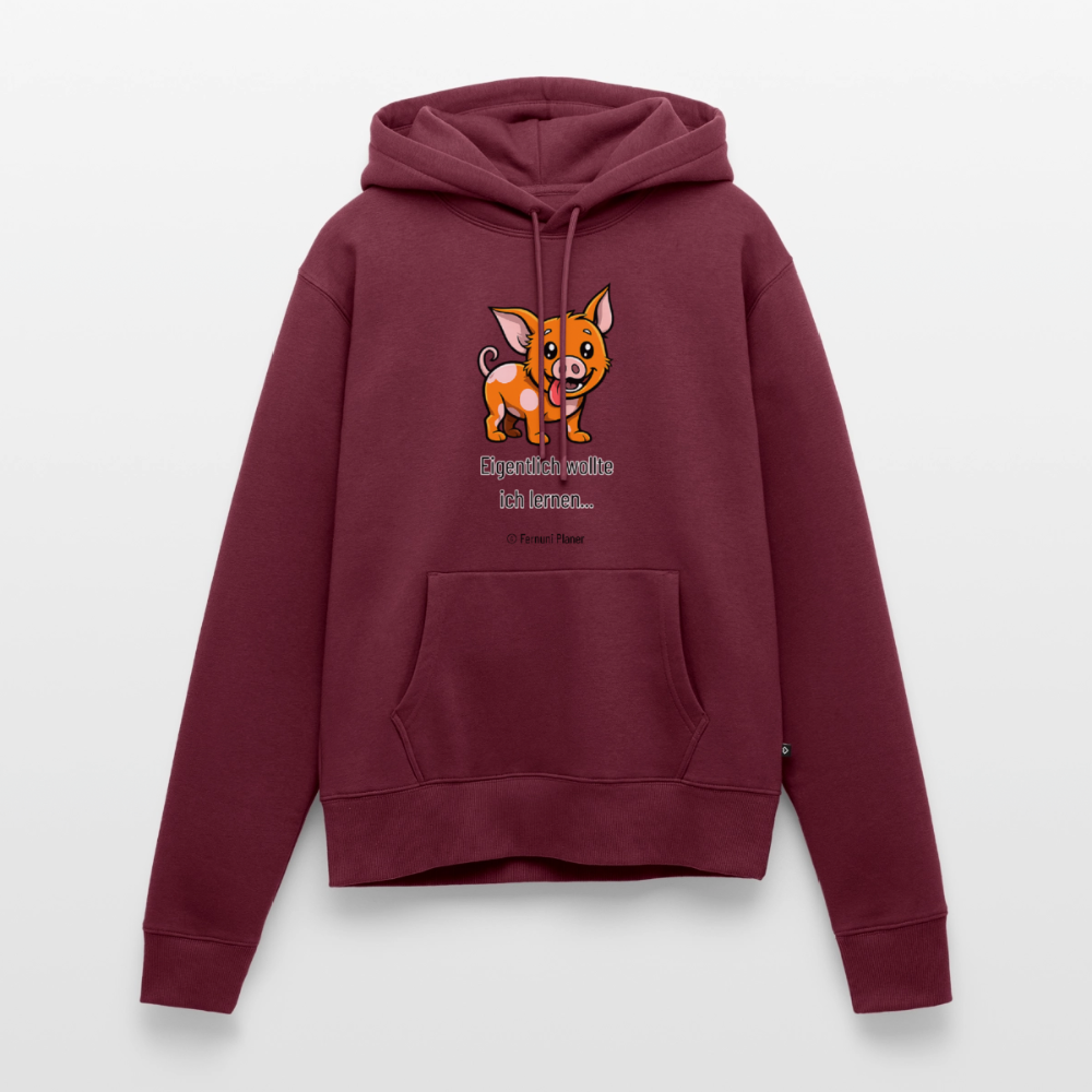 Frauen Premium Hoodie Schweinehund Eigentlich - Burgunderrot