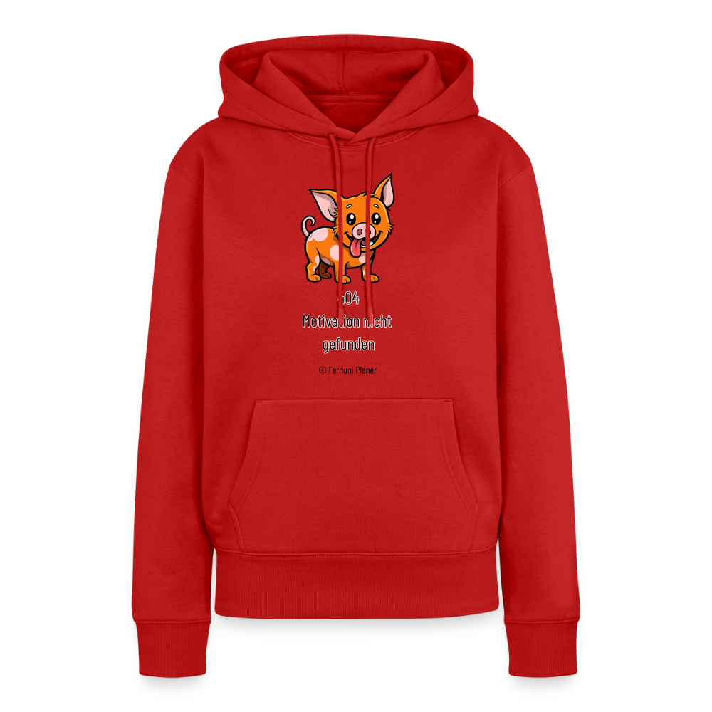 Frauen Premium Hoodie Schweinehund 404 - Rot