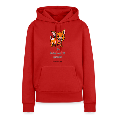 Frauen Premium Hoodie Schweinehund 404 - Rot