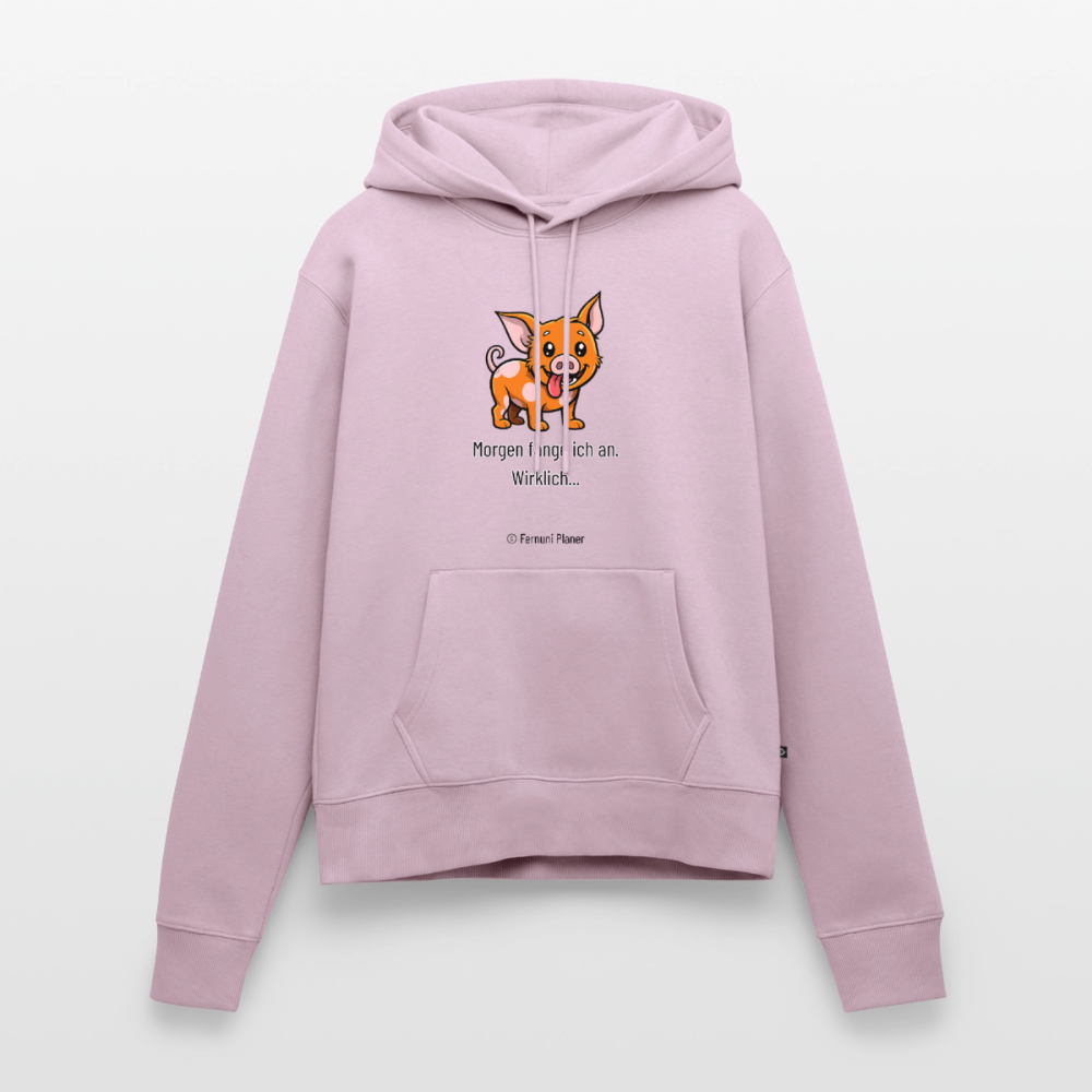 Frauen Premium Hoodie Schweinehund Morgen - Altrosa