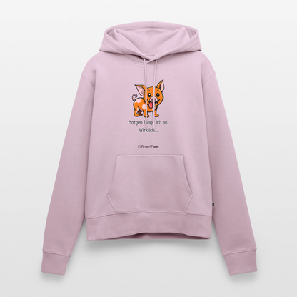 Frauen Premium Hoodie Schweinehund Morgen - Altrosa