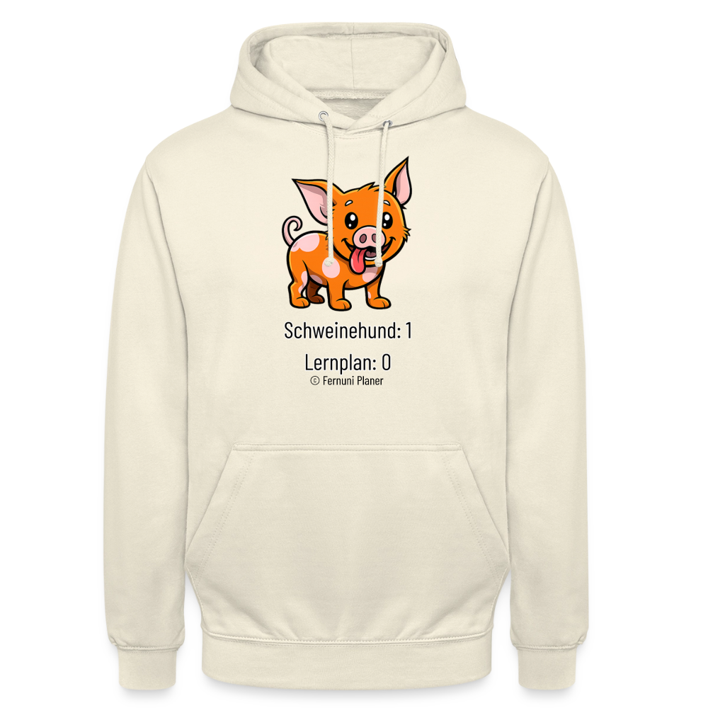 Unisex Hoodie Schweinehund:1 Lernplan:0 - Vanille-Milchshake