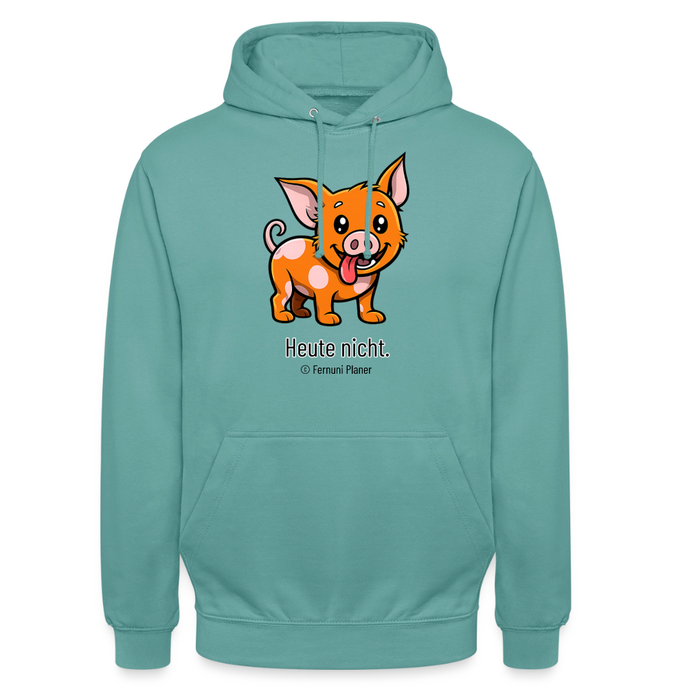 Unisex Hoodie Schweinehund Heute nicht - Pastelltürkis
