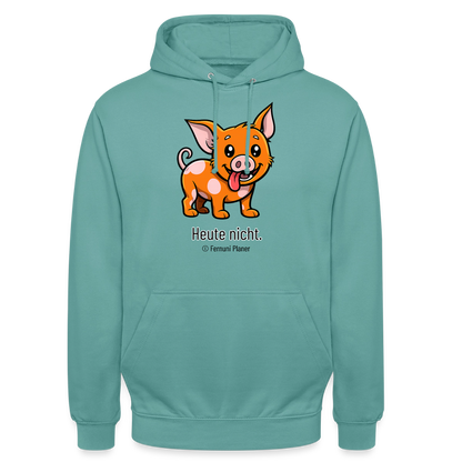 Unisex Hoodie Schweinehund Heute nicht - Pastelltürkis