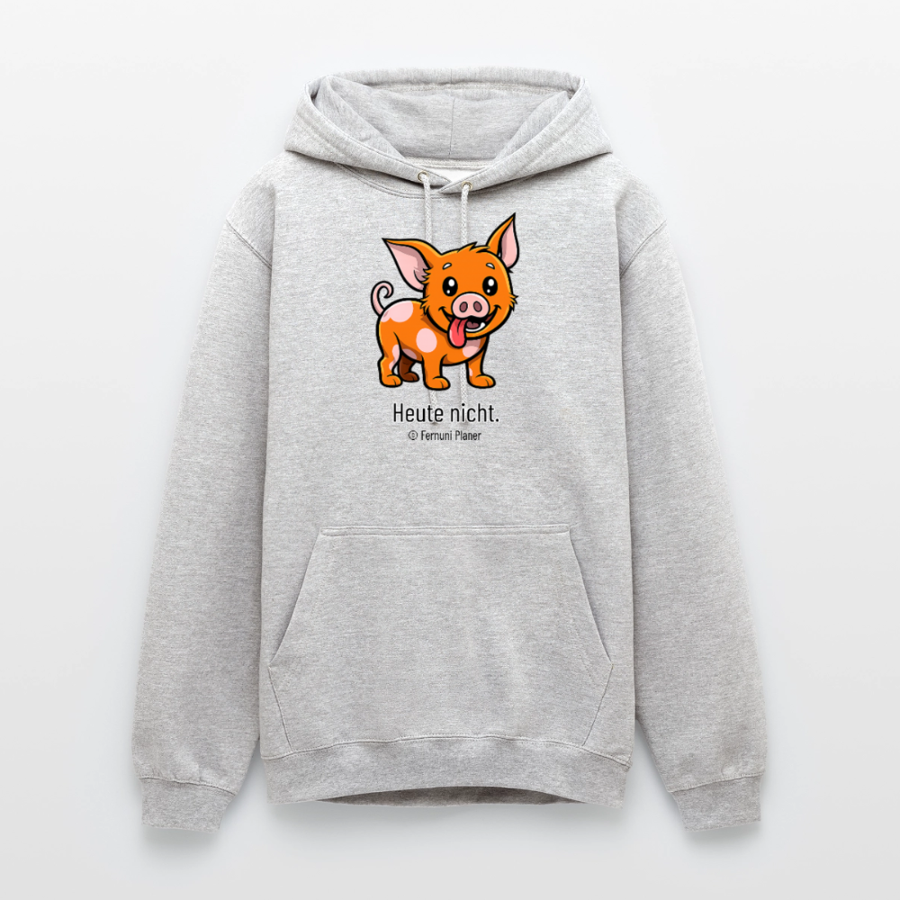 Unisex Hoodie Schweinehund Heute nicht - Hellgrau meliert