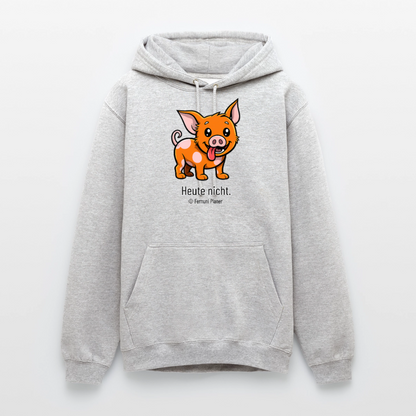 Unisex Hoodie Schweinehund Heute nicht - Hellgrau meliert