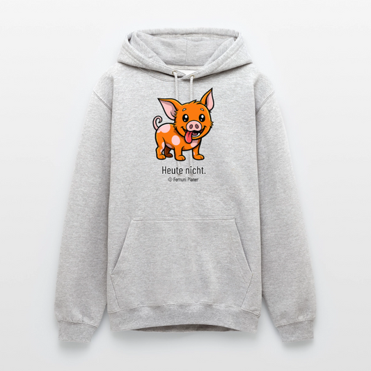Unisex Hoodie Schweinehund Heute nicht - Hellgrau meliert