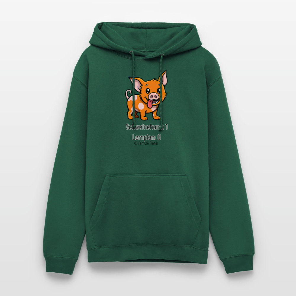 Unisex Hoodie Schweinehund:1 Lernplan:0 - Flaschengrün