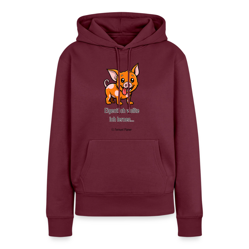 Frauen Premium Hoodie Schweinehund Eigentlich - Burgunderrot
