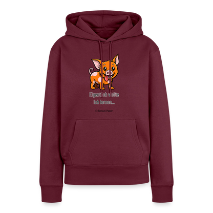 Frauen Premium Hoodie Schweinehund Eigentlich - Burgunderrot