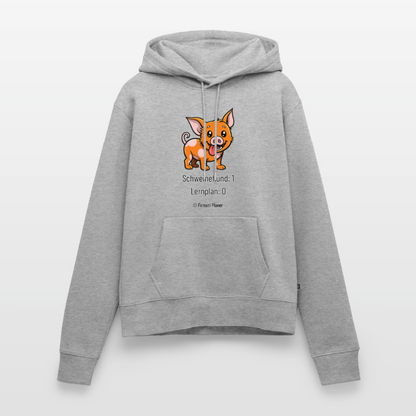 Frauen Premium Hoodie Schweinehund:1 Lernplan:0 - Grau meliert
