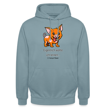 Unisex Hoodie Schweinehund Eigentlich - Nebelblau
