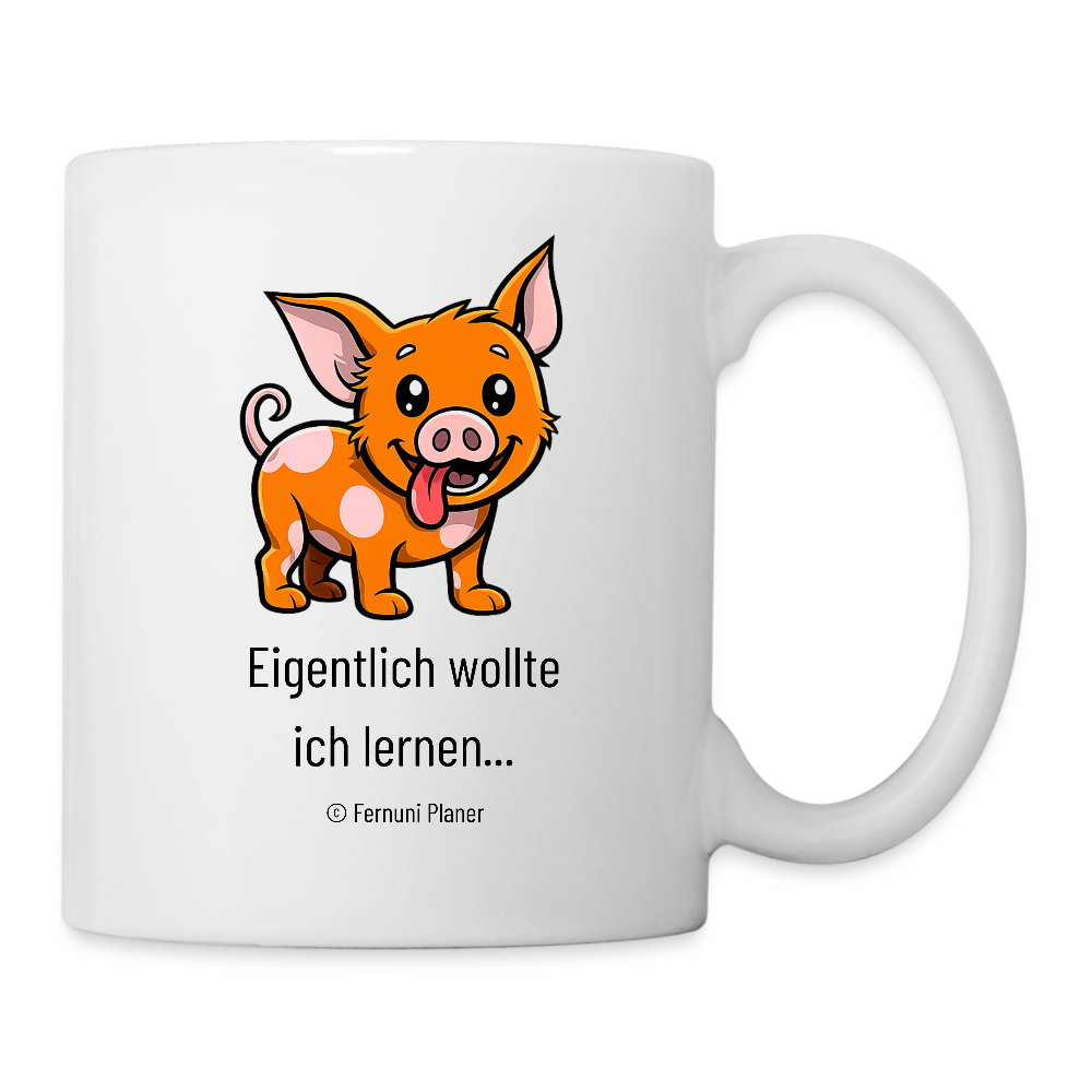 Tasse Schweinehund Eigentlich - Weiß