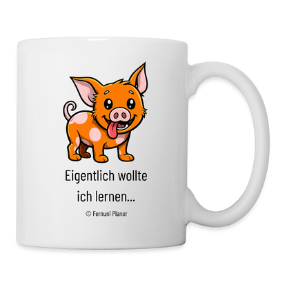 Tasse Schweinehund Eigentlich - Weiß