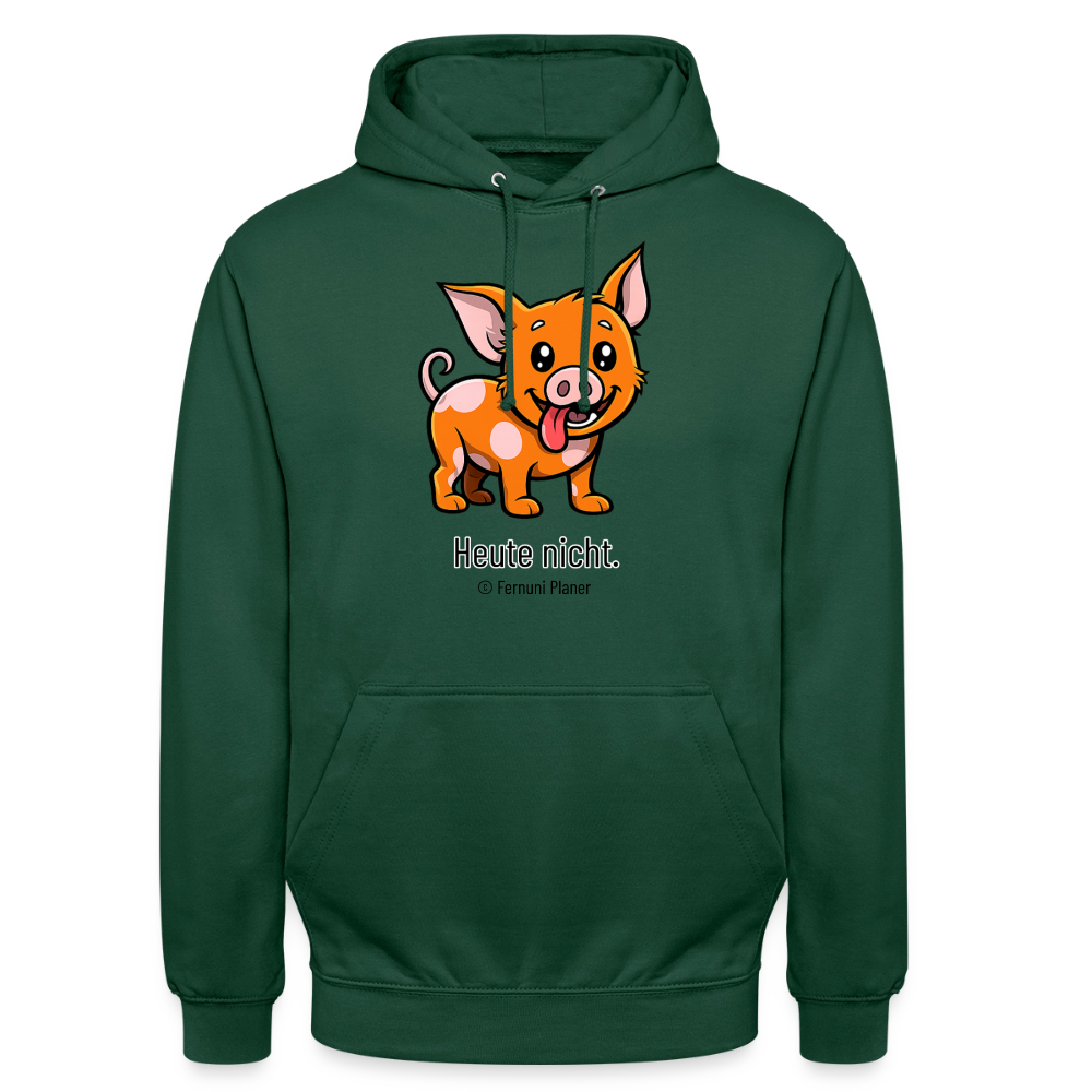 Unisex Hoodie Schweinehund Heute nicht - Flaschengrün