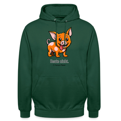 Unisex Hoodie Schweinehund Heute nicht - Flaschengrün