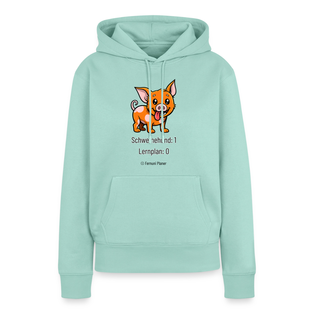 Frauen Premium Hoodie Schweinehund:1 Lernplan:0 - Mint 