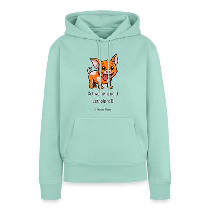 Frauen Premium Hoodie Schweinehund:1 Lernplan:0 - Mint 
