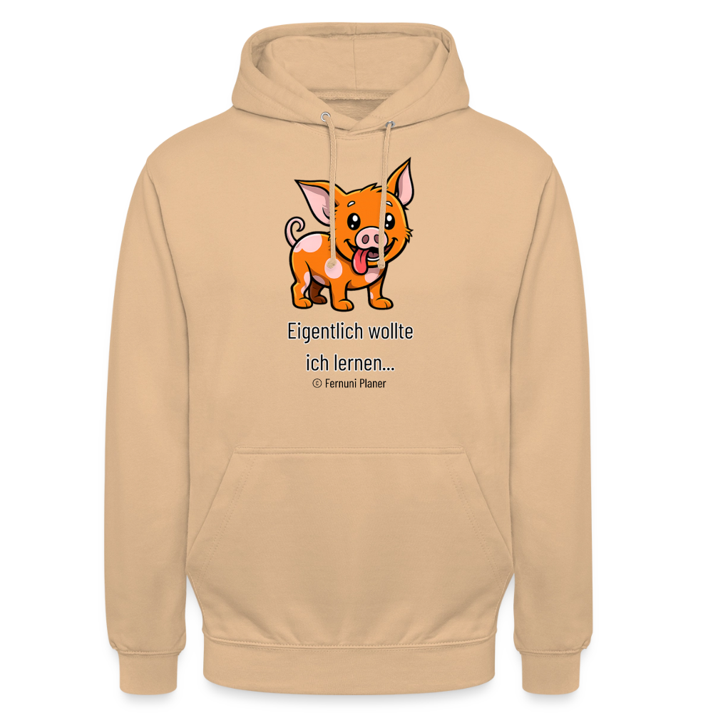 Unisex Hoodie Schweinehund Eigentlich - Pfirsich