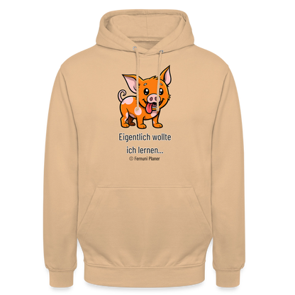 Unisex Hoodie Schweinehund Eigentlich - Pfirsich