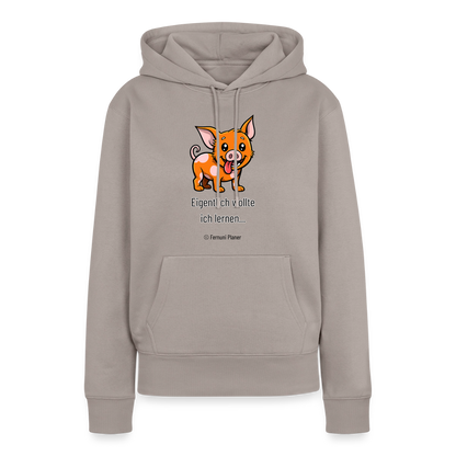 Frauen Premium Hoodie Schweinehund Eigentlich - Taupe