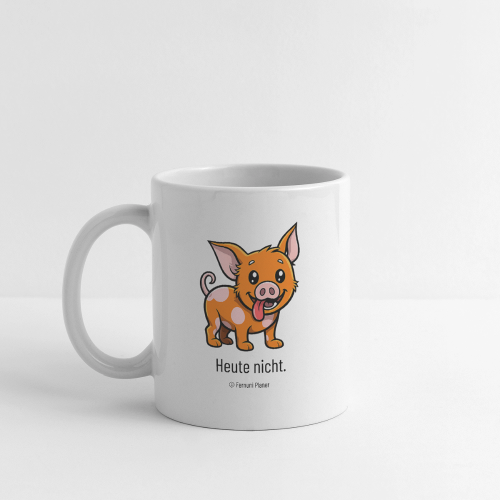 Tasse Schweinehund Heute nicht - Weiß
