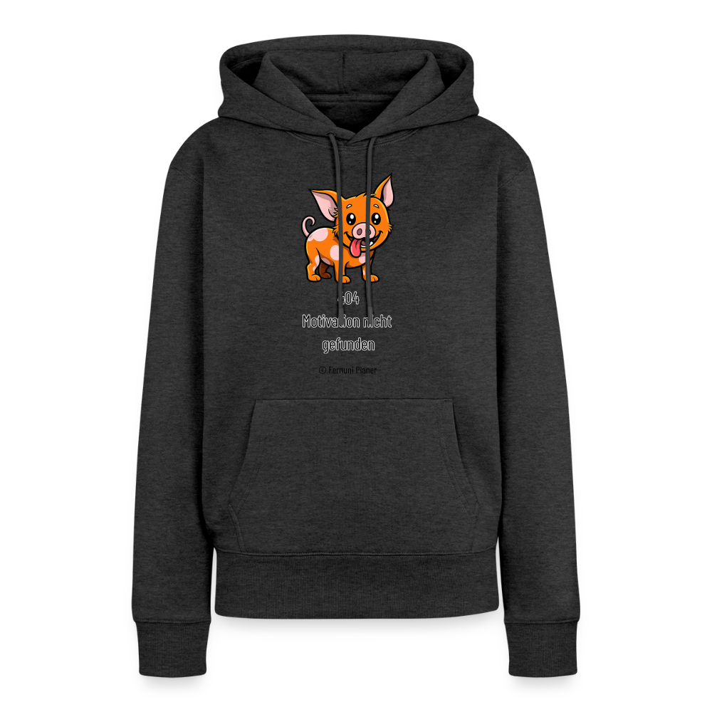 Frauen Premium Hoodie Schweinehund 404 - Anthrazit meliert