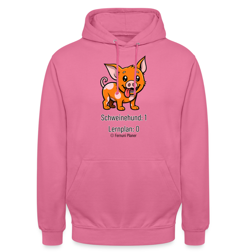 Unisex Hoodie Schweinehund:1 Lernplan:0 - Pink
