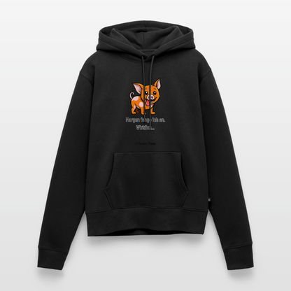 Frauen Premium Hoodie Schweinehund Morgen - Schwarz