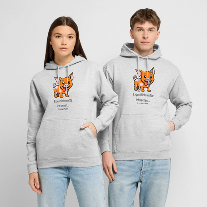 Unisex Hoodie Schweinehund Eigentlich - Hellgrau meliert