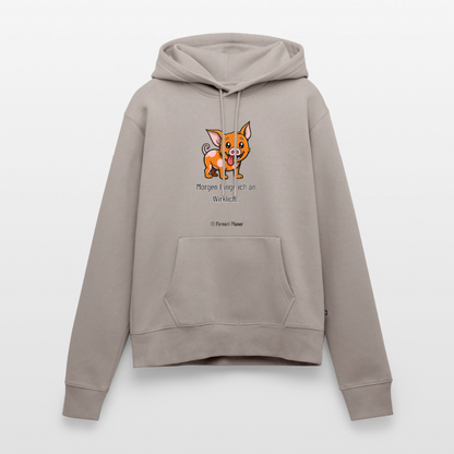 Frauen Premium Hoodie Schweinehund Morgen - Taupe
