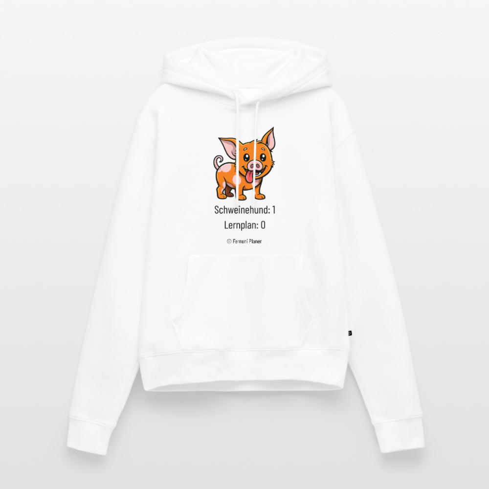 Frauen Premium Hoodie Schweinehund:1 Lernplan:0 - Weiß