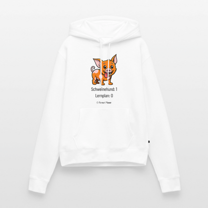 Frauen Premium Hoodie Schweinehund:1 Lernplan:0 - Weiß