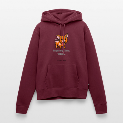 Frauen Premium Hoodie Schweinehund Morgen - Burgunderrot