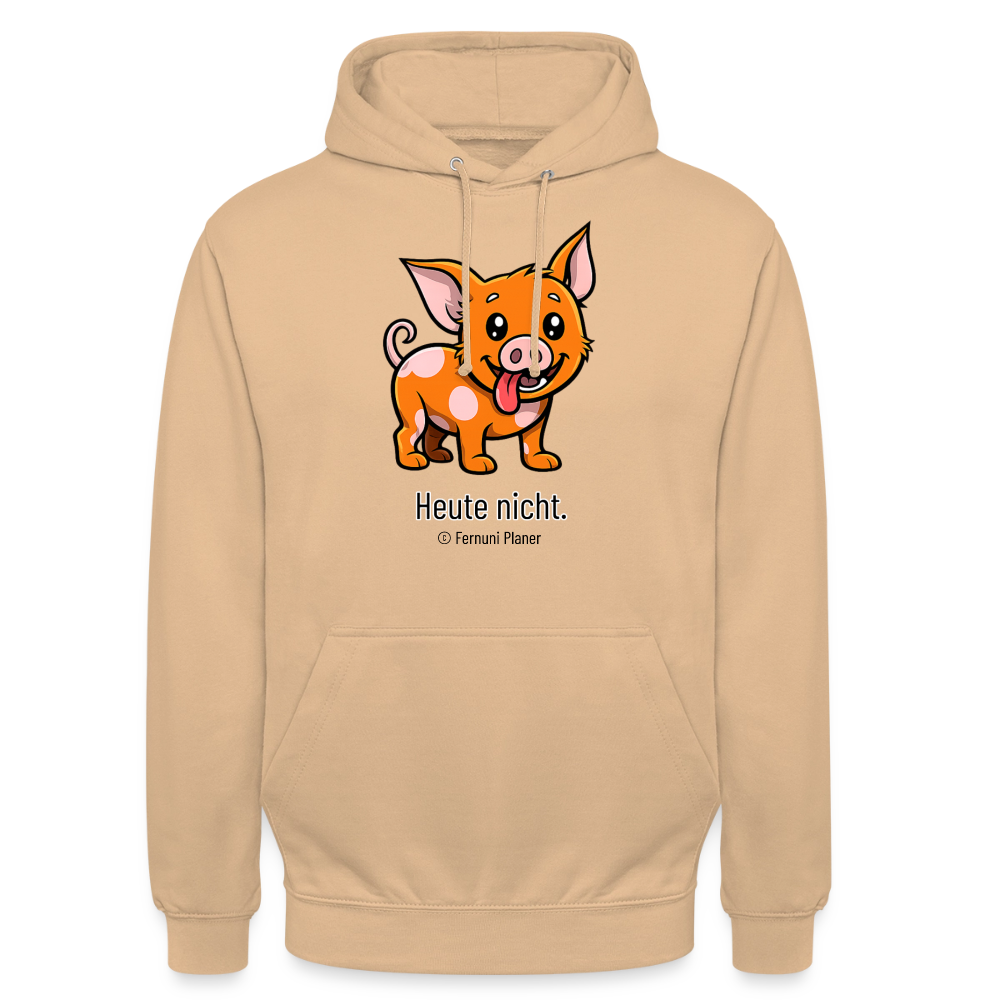 Unisex Hoodie Schweinehund Heute nicht - Pfirsich
