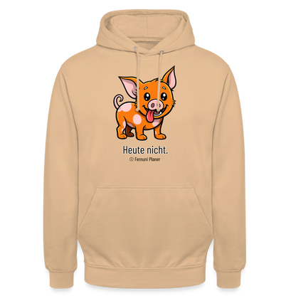 Unisex Hoodie Schweinehund Heute nicht - Pfirsich
