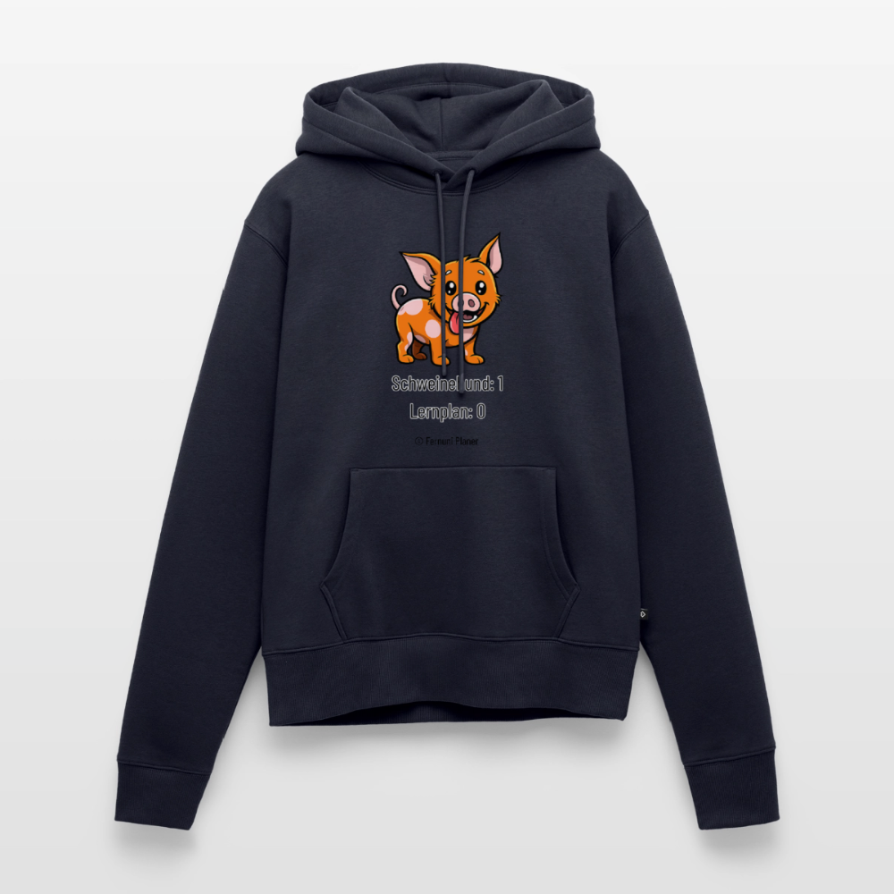 Frauen Premium Hoodie Schweinehund:1 Lernplan:0 - Navy