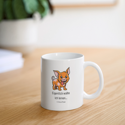 Tasse Schweinehund Eigentlich - Weiß