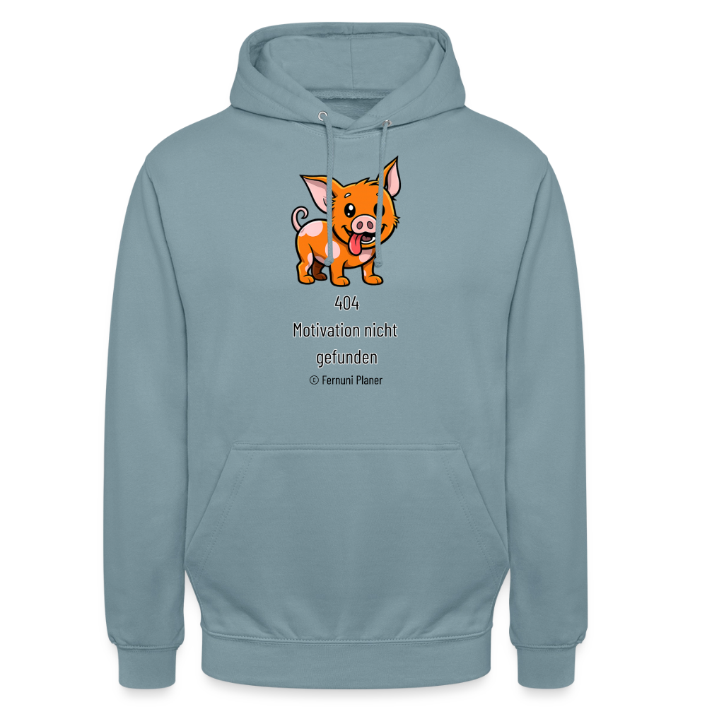 Unisex Hoodie Schweinehund 404 - Nebelblau