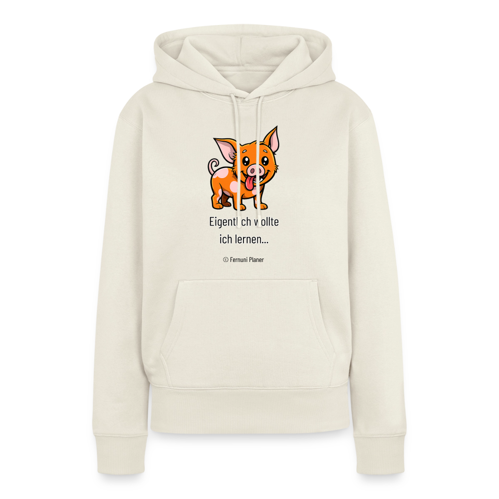 Frauen Premium Hoodie Schweinehund Eigentlich - Naturweiß