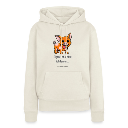 Frauen Premium Hoodie Schweinehund Eigentlich - Naturweiß