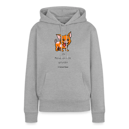 Frauen Premium Hoodie Schweinehund 404 - Grau meliert